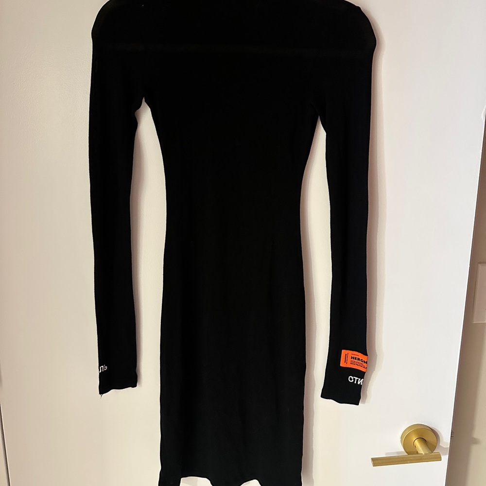 Heron Preston black long sleeve dress